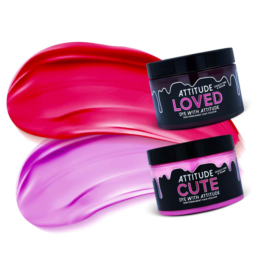 Attitude Hair Dye - LOVE ME duo Semipermanente Haarfärbekombination - Rosa